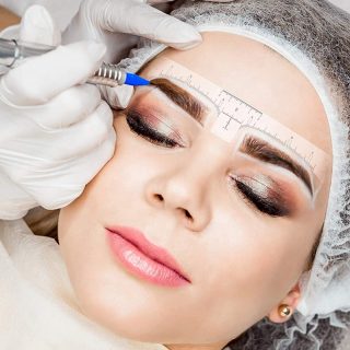 Règle de tatouage PMU jetable pour microblading de sourcils transparents