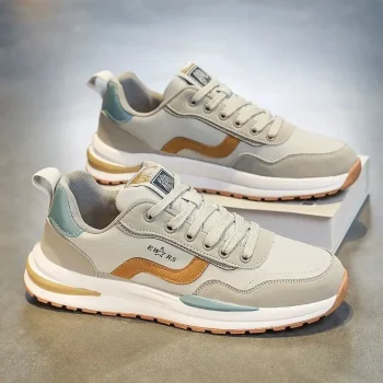 Breathable White Sneakers Man Trendy All-match Platform Sports Shoes l Daddy  Causal Shoes Men - Image 3
