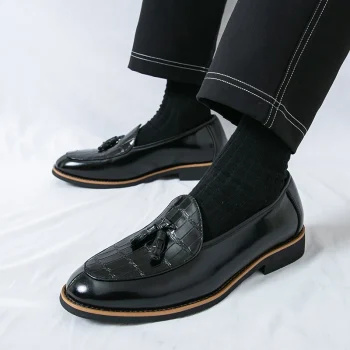 Wedding Party Footwear Casual Slip on Comfortable Lightweight Durable Tassel Loafer Shoes for Men - Image 5