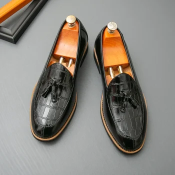 Wedding Party Footwear Casual Slip on Comfortable Lightweight Durable Tassel Loafer Shoes for Men - Image 9