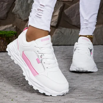 White Pink Women Sneakers Platform Chunky Breathable Women's Casual Shoes Mesh Ladies Female Footwear Tennis Sneakers - Image 5