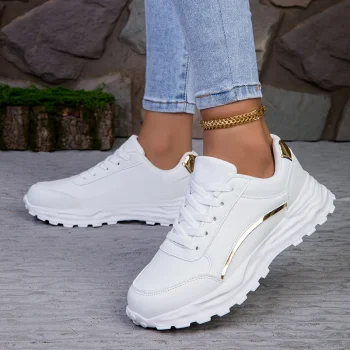 New Arrival Wholesale Student's Casual Walking White Platform Shoes Thick Bottom Increase Shoes for Women New Style 2025 - Image 2