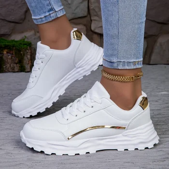 New Arrival Wholesale Student's Casual Walking White Platform Shoes Thick Bottom Increase Shoes for Women New Style 2025 - Image 3