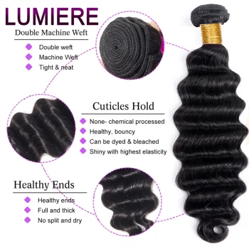 38 40 Inch Loose Deep Wave Human Hair Bundles With 4X4 5x5 6x6 HD Lace Closure Brazilian Hair Weave Bundles With Closure Frontal - Image 2