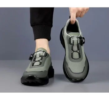 Anti slip Men's Thick Sole Casual Dad Shoes with  Rotating Automatic Lock Shoes - Image 8