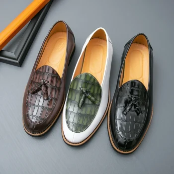 Wedding Party Footwear Casual Slip on Comfortable Lightweight Durable Tassel Loafer Shoes for Men - Image 4