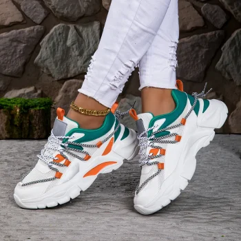 Hot Sale Zapatillas PU Thick Sole Shoes Flat Non-Slip Platform Running Shoes Casual Chunky Sneakers for Outdoor Ladies - Image 5