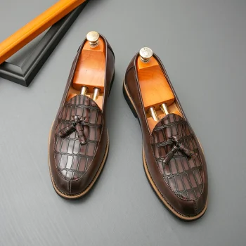 Wedding Party Footwear Casual Slip on Comfortable Lightweight Durable Tassel Loafer Shoes for Men - Image 3