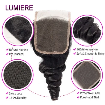 Loose Deep Wave Human Hair Bundles With 4x4 5x5 6x6 HD Transparent Lace Closure Frontal HD Raw Virgin Hair Bundle Hair Extension - Image 3
