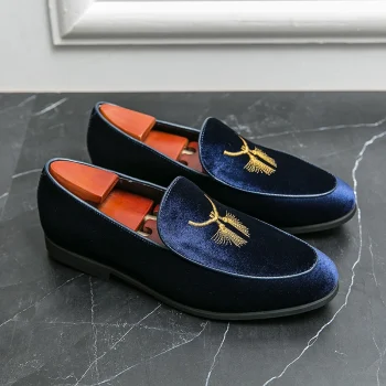 Fashion Design Comfortable Dress Shoes Slip on Green Color Size 47 48 Mens Suede Loafers Shoes - Image 9