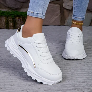 New Arrival Wholesale Student's Casual Walking White Platform Shoes Thick Bottom Increase Shoes for Women New Style 2025 - Image 4