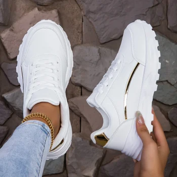 New Arrival Wholesale Student's Casual Walking White Platform Shoes Thick Bottom Increase Shoes for Women New Style 2025 - Image 5