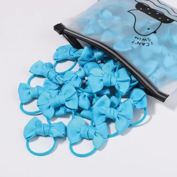 5Pcs Children Hair Ties Headdress Girls Scrunchies Elastic Hair Band Kids Hair Rope Bow Rubber Band Set Baby Accessories - Image 24
