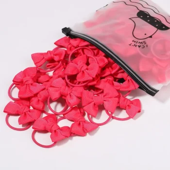5Pcs Children Hair Ties Headdress Girls Scrunchies Elastic Hair Band Kids Hair Rope Bow Rubber Band Set Baby Accessories - Image 23