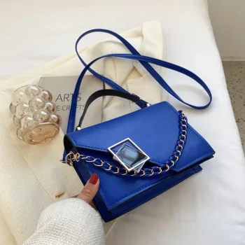 Women Luxury Designer Shoulder Bag-Retro Flap Crossbody with Chain Small Square Rhombus Messenger-Fashion Armpit Bag for Girls - Image 10