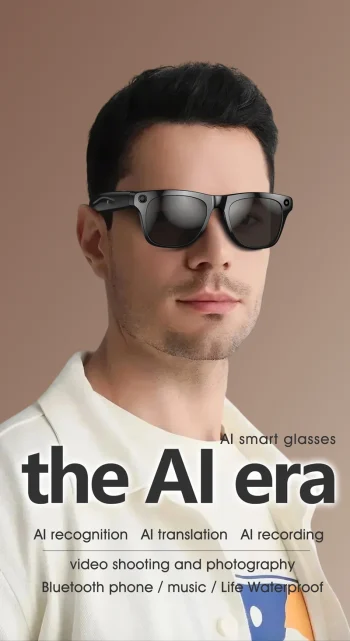 Xiaomi 4KHD AI Smart Glasses GPT 100mp Multifunctional Camera Chat Bluetooth Call Voice Assistant Music Player Smart Translation - Image 3