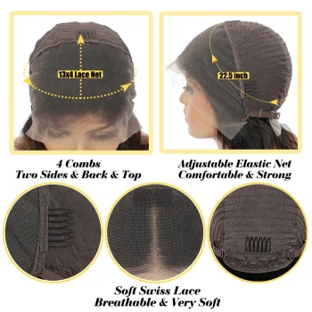 30 Inch 13x6 Lace Front Wigs Human Hair 200 Density Straight HD Lace Front Wigs Pre Plucked Straight Glueless Human Hair Natural - Image 6
