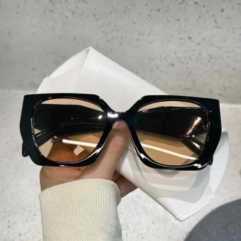 Vintage Brand Designer Polygon Sunglasses Women For Men Luxury Fashion Sun Glasses Trendy Punk Ladies Orange Big Shades - Image 11