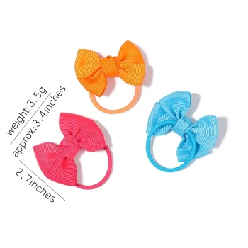 5Pcs Children Hair Ties Headdress Girls Scrunchies Elastic Hair Band Kids Hair Rope Bow Rubber Band Set Baby Accessories - Image 5