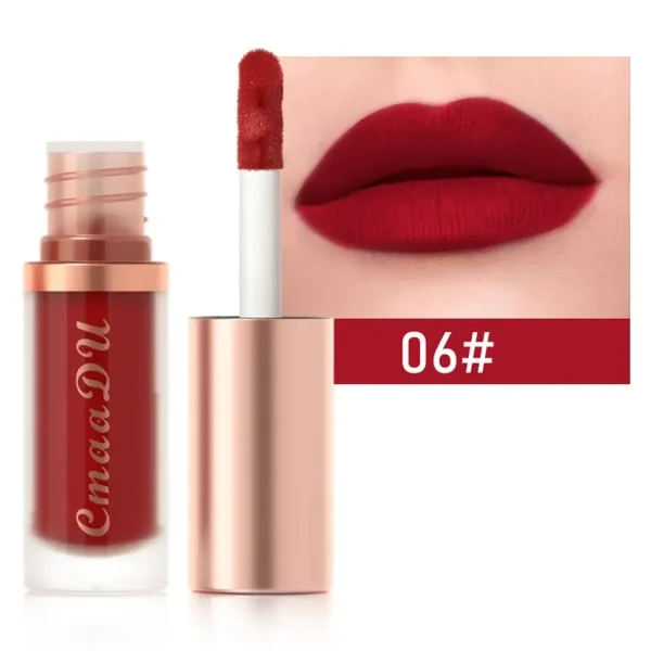 1pcs Waterproof Matte Velvet Lip Glaze Moisturizing Long Lasting Non-stick Cup Not Easy To Fade Lip Gloss Lipstick Makeup - Image 13