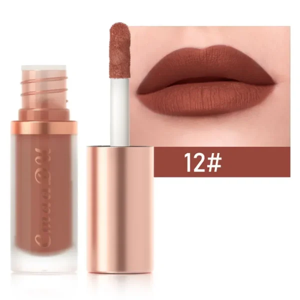 1pcs Waterproof Matte Velvet Lip Glaze Moisturizing Long Lasting Non-stick Cup Not Easy To Fade Lip Gloss Lipstick Makeup - Image 7