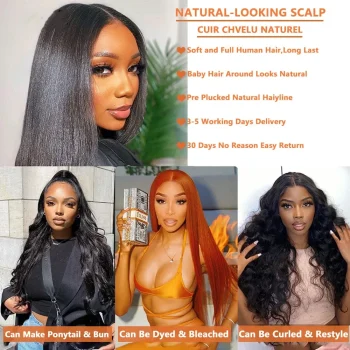30Inch 13X6 Lace Front Wigs Human Hair Straight HD Lace Front Wigs Human Hair Straight Glueless Wigs Human Hair13X4 Frontal Wigs - Image 4