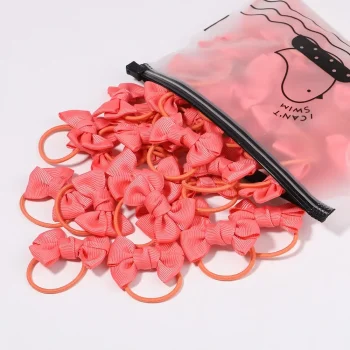 5Pcs Children Hair Ties Headdress Girls Scrunchies Elastic Hair Band Kids Hair Rope Bow Rubber Band Set Baby Accessories - Image 26
