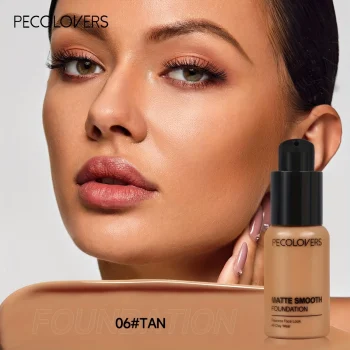 PECOLOVERS Matte Finish Liquid Foundation - Oil-Control, Waterproof, Full Coverage Concealer for All Skin Tones - Image 13