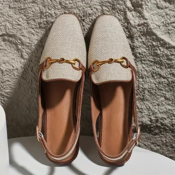 New Women Platform Sandals Anti-slip Closed Toe Metal Shoes Women Flat Outdoor Round Toe Wedge Sandals Women Sandalias De Mujer - Image 2