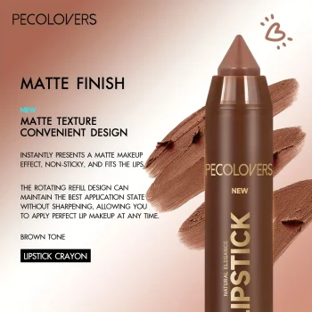 Velvet Lip Liner Crayon, Matte Tapered Gradient Lipstick Pen, Waterproof Non-Sticky Contouring Lip Makeup, Mixed Color System - Image 3