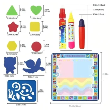 Oversized Magical Water Canvas pens Montessori Toys Learning Blanket Writing Children Drawing Repeated Graffiti Painting kid toy - Image 6
