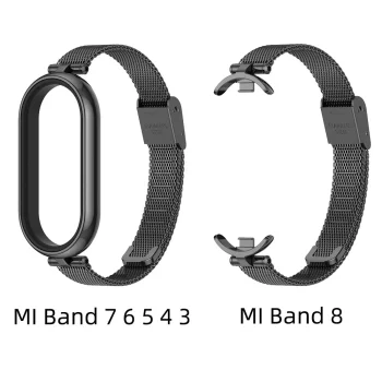 Strap For Xiaomi Mi Band 9 10 8 7 6 5 43 Smart Bracelet Women Girls Fashion Metal Watchband Replacement Accessories Miband 7 6 - Image 8