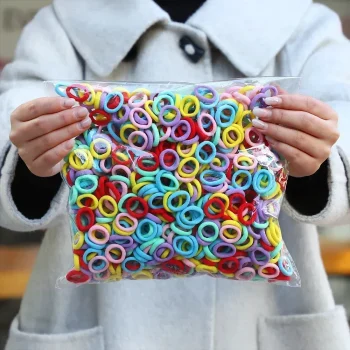 50Pcs/bag Colorful Basic Nylon Ealstic Hair Ties for Girls Ponytail Hold Scrunchie Rubber Band Kid Fashion Hair Accessories - Image 10