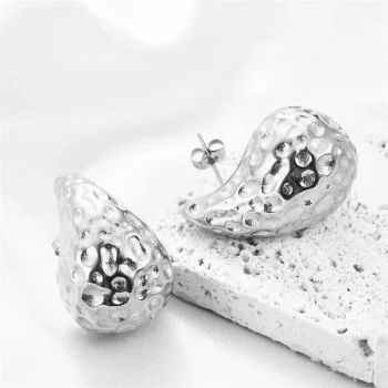 Vintage Chunky Dome Drop Earrings For Women Gold Plated Stainless Steel Thick Teardrop Earring Statement Wedding Jewelry Gifts - Image 13