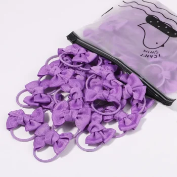 5Pcs Children Hair Ties Headdress Girls Scrunchies Elastic Hair Band Kids Hair Rope Bow Rubber Band Set Baby Accessories - Image 9