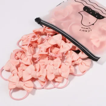 5Pcs Children Hair Ties Headdress Girls Scrunchies Elastic Hair Band Kids Hair Rope Bow Rubber Band Set Baby Accessories - Image 7