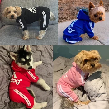 Adidog Clothes Dog Jumpsuit Warm Puppy Pet Clothes For Dog Hoodies Sweatshirt Yorkie French Bulldog Clothing For Dog Coat Jacket - Image 2