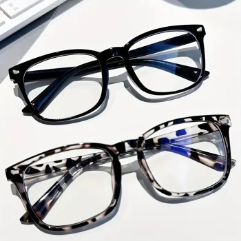 3pcs Lightweight PC Frames Minimalist Square Clear Lens Glasses - Blue Light Blocking, Full Frame, for Everyday & Casual Wear - Image 4
