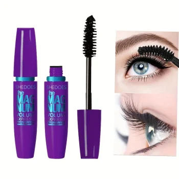 4D Black Mascara Thickening, Lengthening, Curling, Waterproof Liquid Fiber Mascara - Image 4