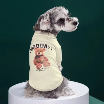 Dogs Winter Cute Clothes Puppy Warm Pullover Sweatshirt Bear Pattern Pet Jacket for Small Medium Dog Cat Coats Chihuahua Costume - Image 9