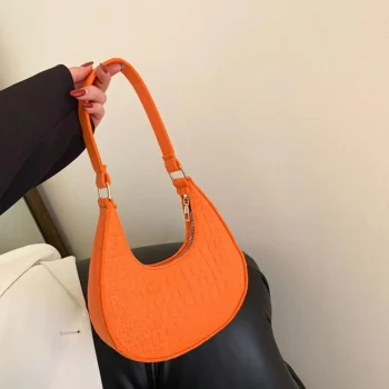 Solid Color Shoulder Bag Women Felt Shoulder Bag Stylish Women's Felt Shoulder Bags for Daily Outings Travel Retro for Work - Image 6