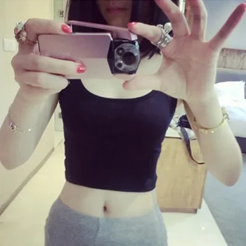 Hot Sale Half Body Small Camisole Vest for Women Short Yoga Exercise with A Leaky Navel and A Sleeveless Sexy Slim Fit Top - Image 2