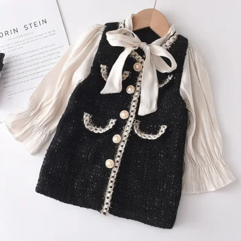 Bear Leader Girls Princess Patchwork Dress 2023 New Fashion Party Costumes Kids Bowtie Casual Outfits Baby Lovely Suits for 2 7Y - Image 8