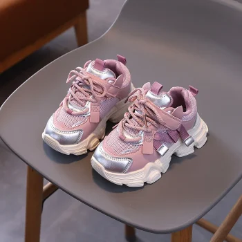 Girls & Boys Casual Sneakers Soft Sole Sports Shoes For Child Autumn colorful - Image 3
