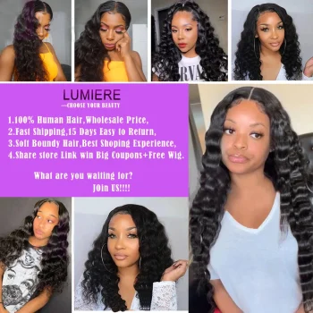 38 40 Inch Loose Deep Wave Human Hair Bundles With 4X4 5x5 6x6 HD Lace Closure Brazilian Hair Weave Bundles With Closure Frontal - Image 6