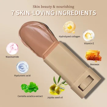 New Balm Serum Boosted Skin Tint Silky Texture Moisturizing Coverage Plumper Even Skin Tone Best Stick Foundation Travel Makeup - Image 6