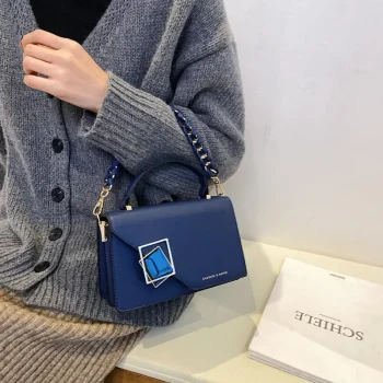 Women Luxury Designer Shoulder Bag-Retro Flap Crossbody with Chain Small Square Rhombus Messenger-Fashion Armpit Bag for Girls - Image 5