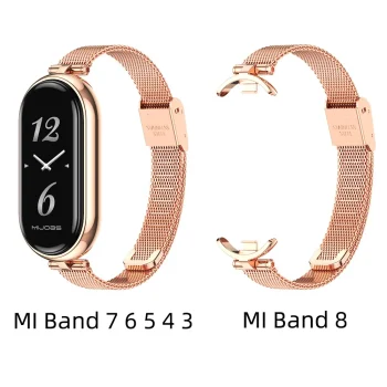 Strap For Xiaomi Mi Band 9 10 8 7 6 5 43 Smart Bracelet Women Girls Fashion Metal Watchband Replacement Accessories Miband 7 6 - Image 9
