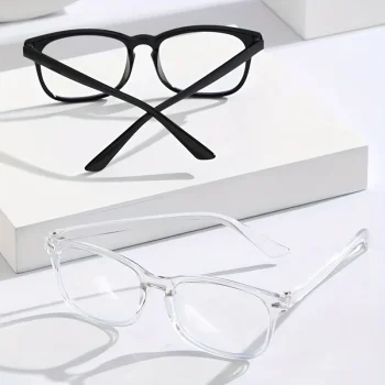 3pcs Lightweight PC Frames Minimalist Square Clear Lens Glasses - Blue Light Blocking, Full Frame, for Everyday & Casual Wear - Image 5