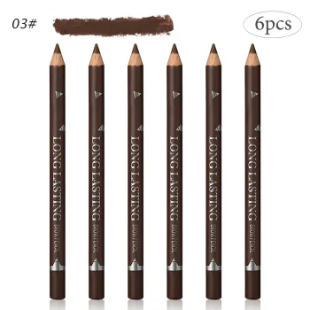 6/12Pcs Eye Brow Pencil Waterproof Professional Women Eye Makeup Pen Easy Color Natural Black Cosmetic Beauty Eyebrow Tool - Image 12